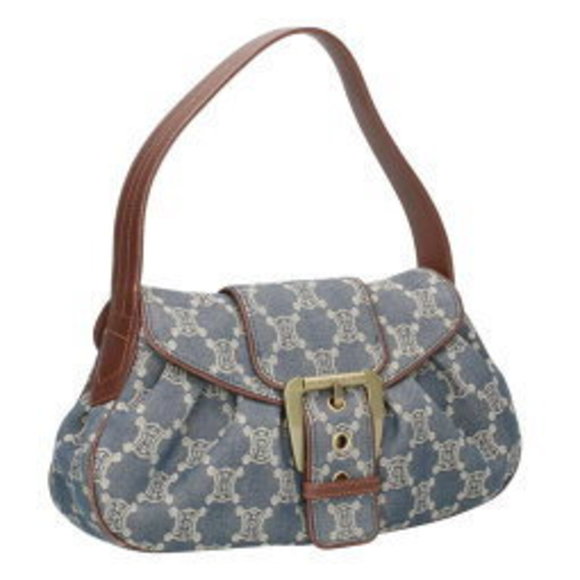 Celine Macadam Denim Shoulder Bag Indigo - Picture 1 of 5